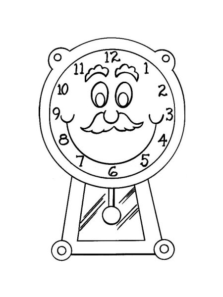 Раскраска сказочные часы