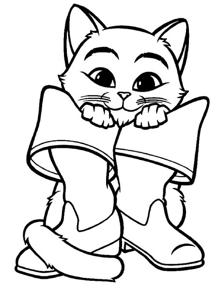 Рисунок кот в сапогах 1 класс