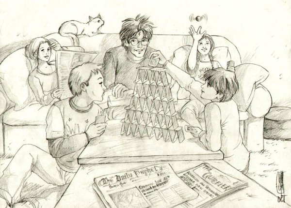 Иллюстрация к книге Гарри Поттер карандашом