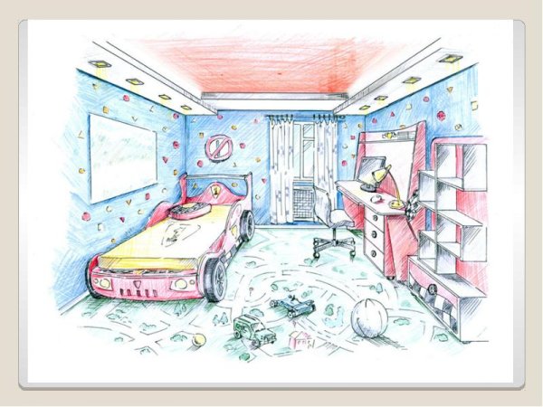 Эскиз комнаты для мальчиков