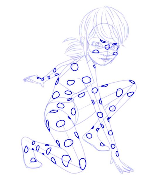 Нарисовать леди баг