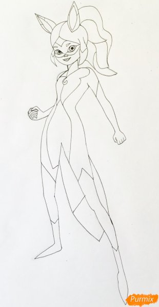 Рина Руж из леди баг срисовывать