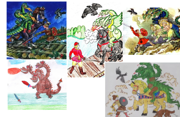 Рисунок к сказке Иван крестьянский сын и чудо юдо