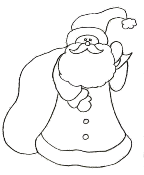 Дед Мороз для срисовки легко