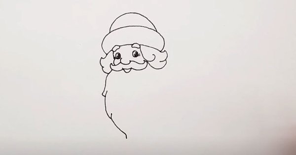 Дорисовать Деда Мороза к шапке