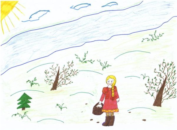 Рисунок к сказке стальное колечко