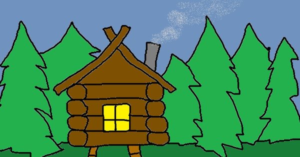 Избушка на курьих ножках рисунок