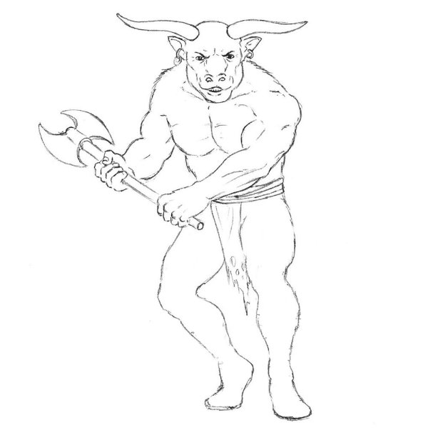 Минотавр рисунок 5 класс