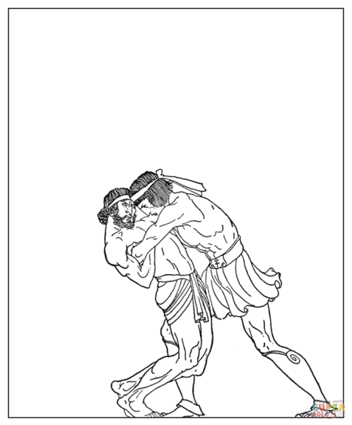 Тесей и Минотавр раскраска