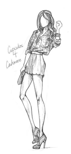 Рисунки девушек в платьях карандашом