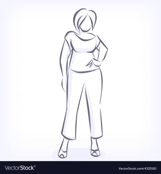 Рисунок мужчины в полный рост