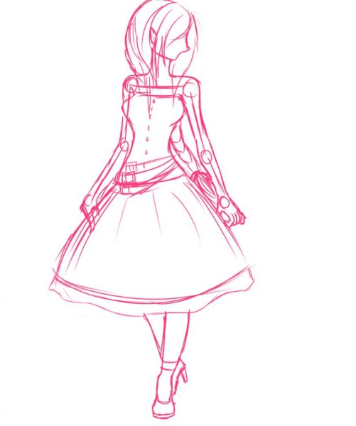 Нарисовать красивое платье