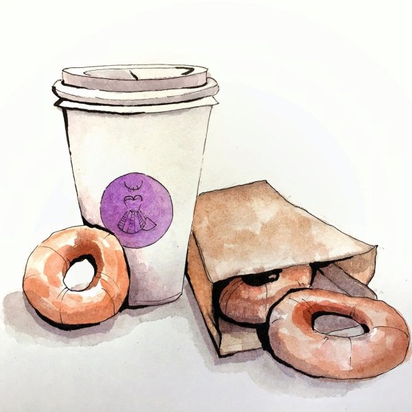 Рисунок кофе для срисовки