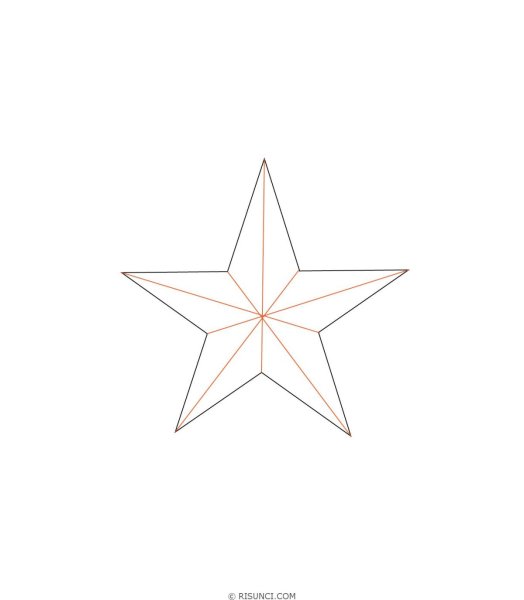 Звезда рисунок карандашом