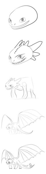 Как приручить дракона Беззубик рисовать