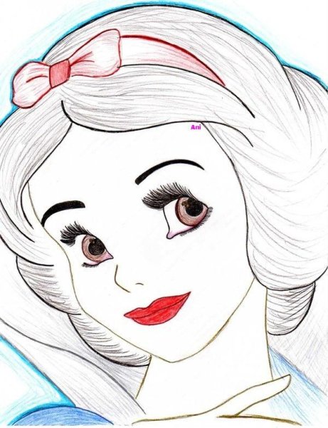 Раскраска принцесса Белоснежка