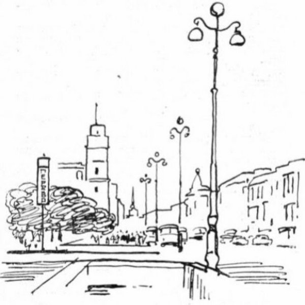 Эскизы города легкие