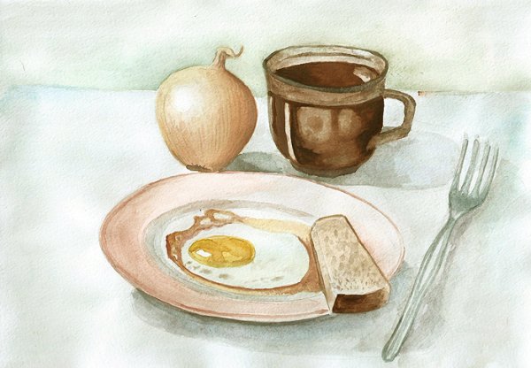 Зимний пейзаж рисунок