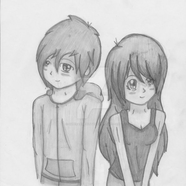 Лёгкий рисунок мальчика в полный рост