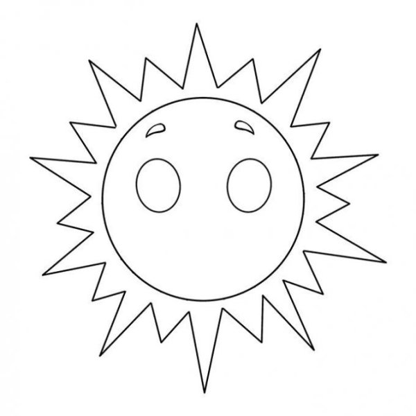 Солнце карандашом