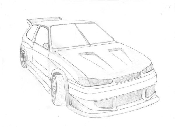 Раскраска ВАЗ 2114 Лада Приора