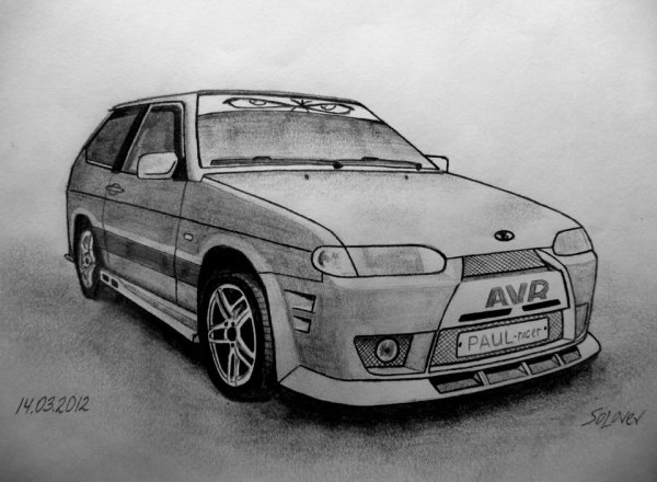 Раскраска ВАЗ 2114 Лада Приора