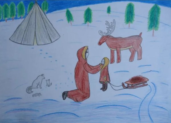 Рисунок на тему тундра