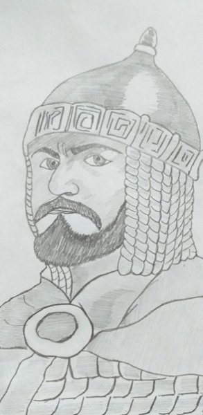 Александр Ярославович Невский нарисовать