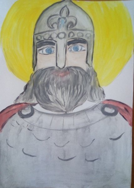 Рисунок богатырь Александр Невский