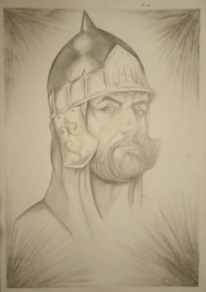 Поэтапное рисование Александра Невского