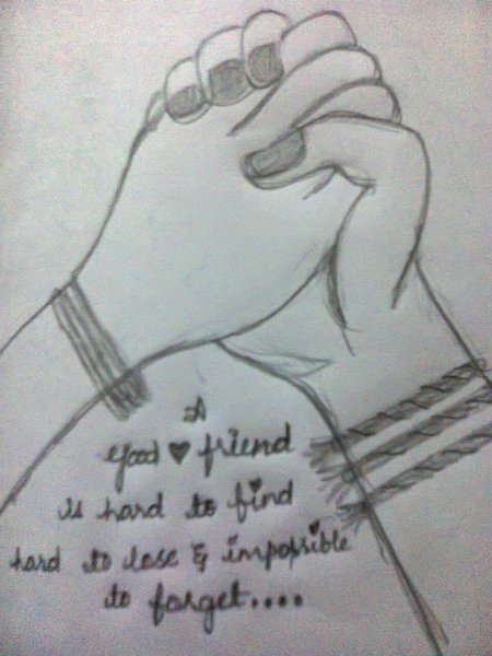 Дружба рисунок карандашом