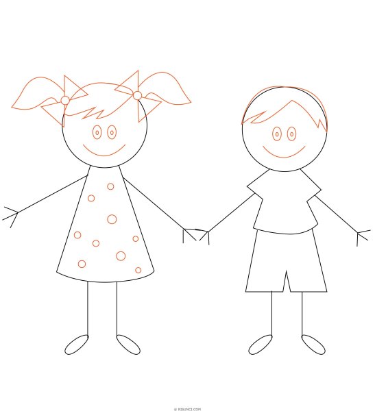 Легкий рисунок на тему Дружба