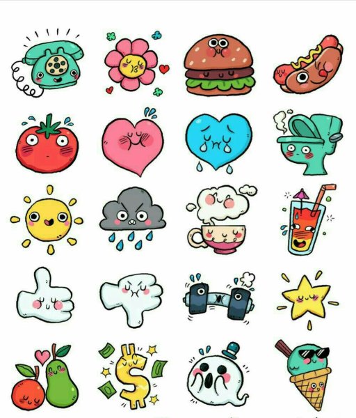 Маленькие рисунки для наклеек