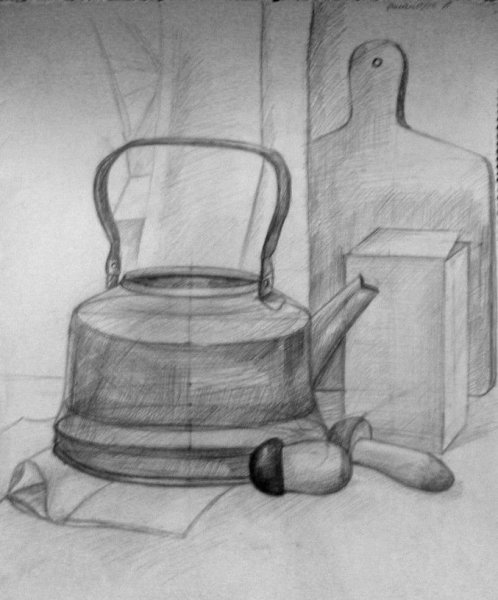 Зарисовки с натуры предметов быта