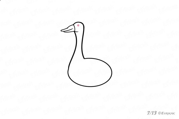Рисование гуся