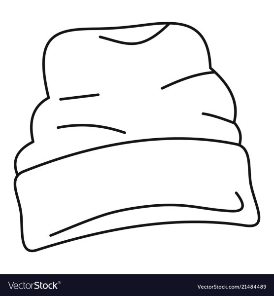 Шапка Деда Мороза трафарет