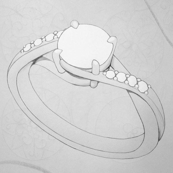 Ювелирные украшения карандашом