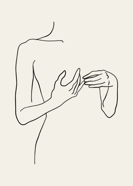 Женский силуэт одной линией