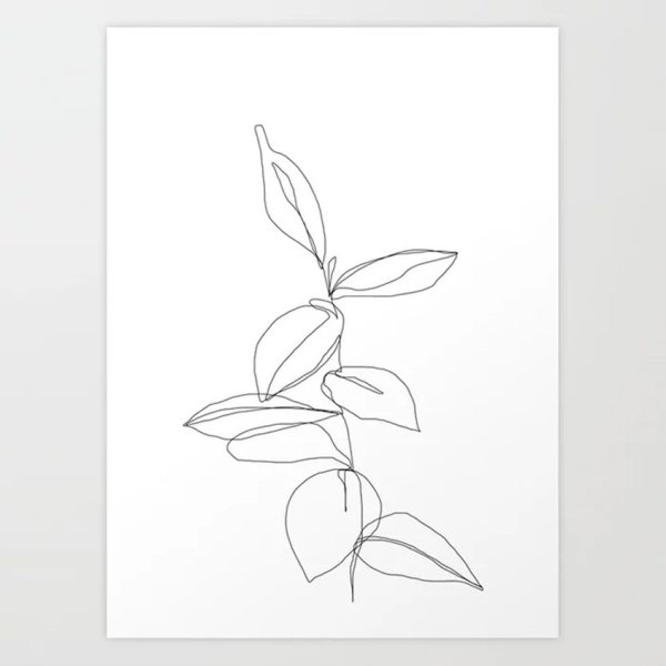 Цветок одной линией