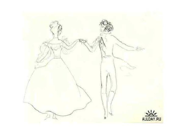 Пушкинский бал рисунок