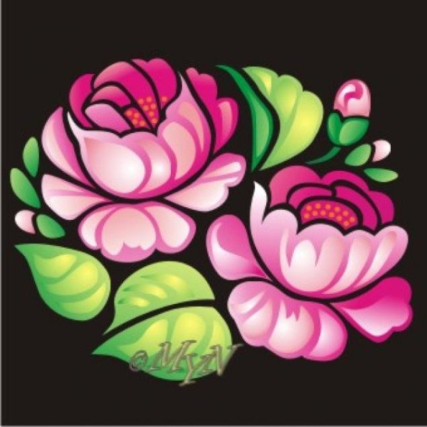 Жостовская роспись легкие