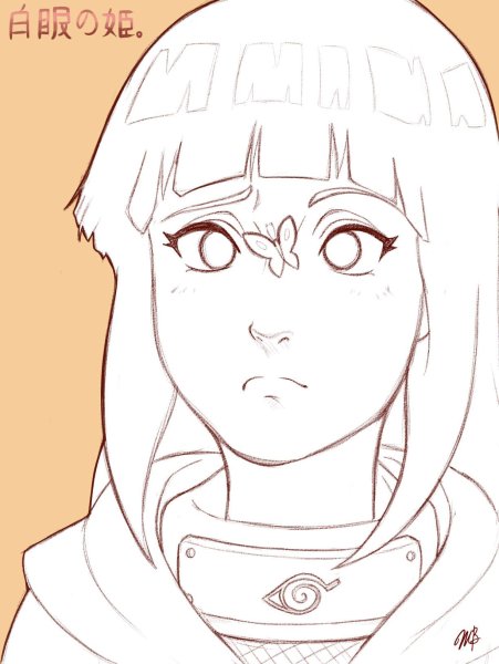 Хината цветными карандашами