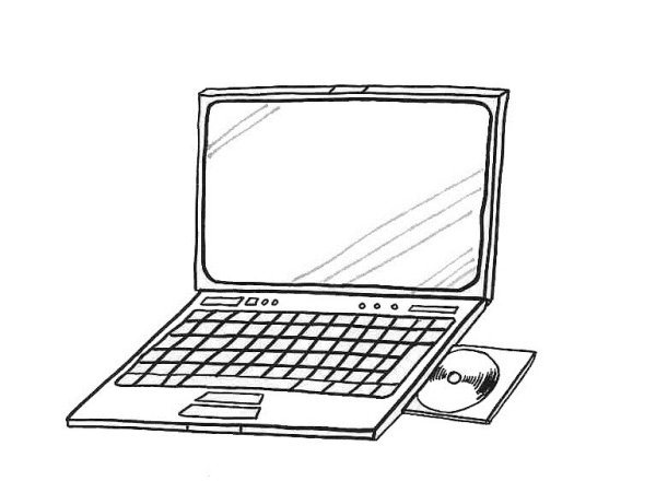 Самый легкий рисунок компьютера