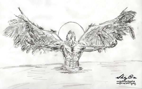 Свобода рисунок карандашом