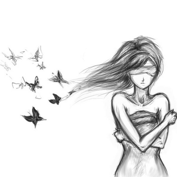Рисунки небольшие карандашом девушки