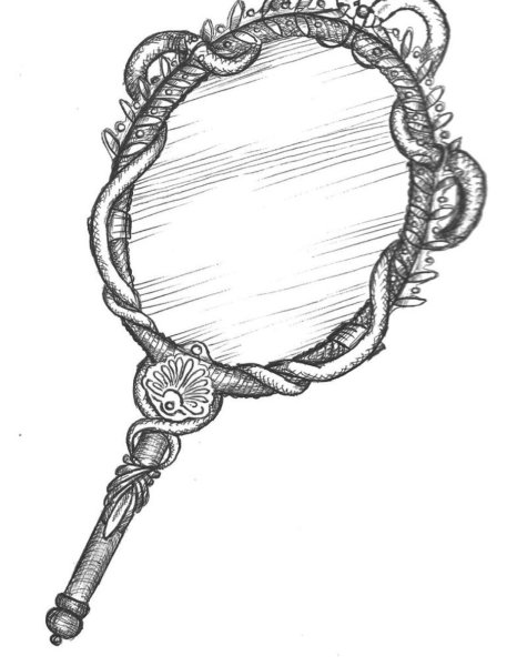 Отражение в зеркале раскраска