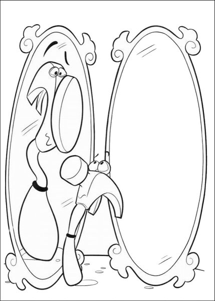 Зеркало раскраска