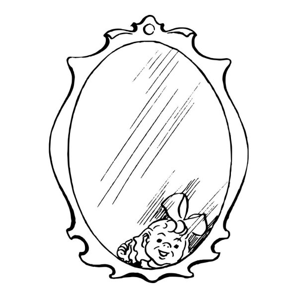 Разбитое зеркало рисунок