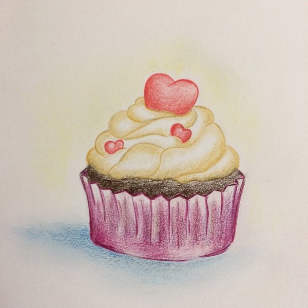 Пирожное рисунок карандашом