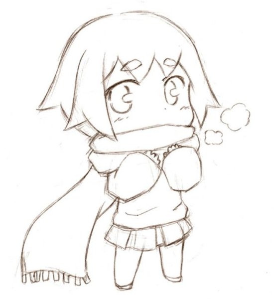 Чиби для срисовки карандашом